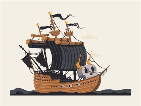 Pirate ship by Boyko on Dribbble Pixel Gif, Homemade Pirate Costumes, Pirate Crafts, Cool Pixel ...