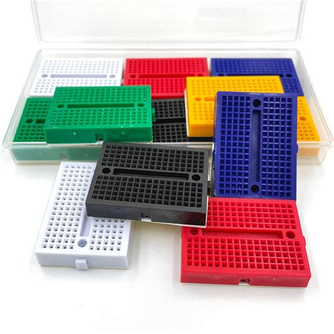 Buy 12Pcs Small Solderable Breadboard 170 Tie-Points Mini Breadboard Kit Mini PCB Prototype ...