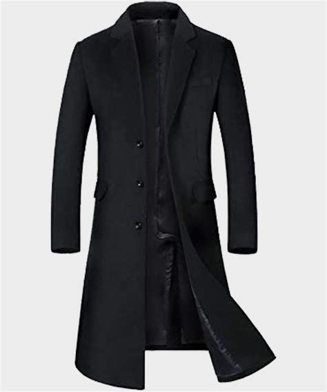 Mens Winter Black Gentlemen Style Trench Coat - Danezon