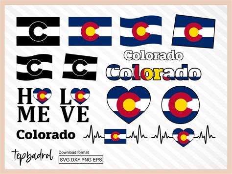 Colorado SVG Bundle, Colorado Flag Map Text Word and More | Vectorency