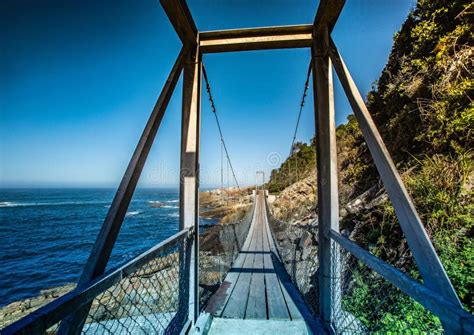 Famous Bridge Over Storms River Mouth at the Indian Ocean Stock Photo - Image of summer ...