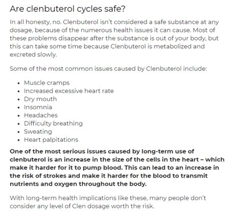 Clenbuterol Cycle - Are Clenbuterol Cycles Really Safe For Cutting?