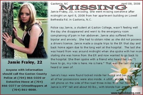 Jamie Fraley – April 08, 2008 – Gaston County, NC