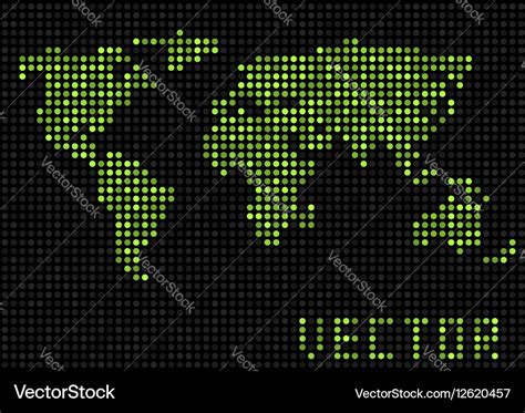 World map dots Royalty Free Vector Image - VectorStock