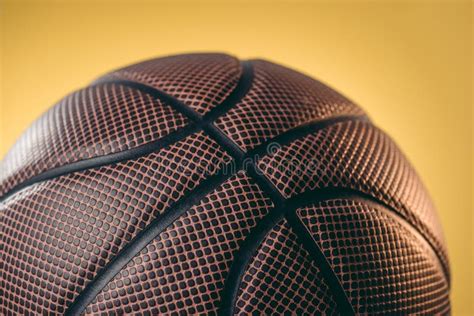 Close Up of Brown Basketball Ball Stock Image - Image of activity, exercise: 129161209