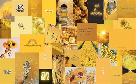 Desktop Yellow Aesthetic Wallpaper Discover more Beautiful, Color ...