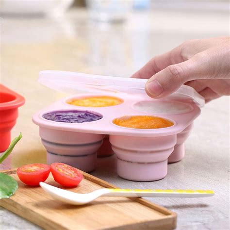 Best collapsible silicone baby food storage containers wholesale|best ...