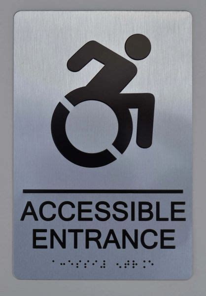 Accessible Entrance Directional Sign ADA Sign - The sensation lin ...