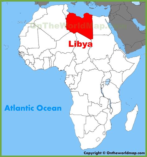 Libya location on the Africa map