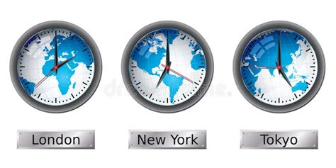 World map time zone clocks stock vector. Illustration of stock - 13096583