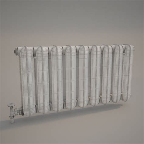 painted old radiator 3d model