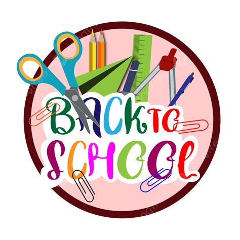School Stationery Clipart Vector, Back To School Stationery Vector, Welcome Back, School ...