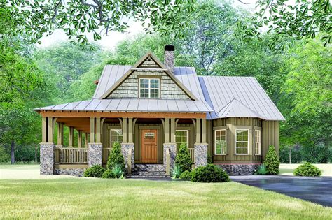 Plan 70630MK: Rustic Cottage House Plan with Wraparound Porch | Rustic ...