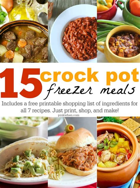 15 Freezer Crock Pot Meals (In Under 2 Hours & Under $180) - PinkWhen