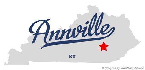 Map of Annville, KY, Kentucky