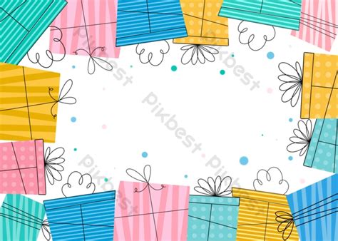 Birthday Gift Box Celebrates Cute Background | PSD Free Download - Pikbest