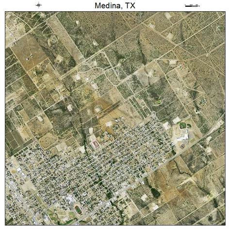 Aerial Photography Map of Medina, TX Texas