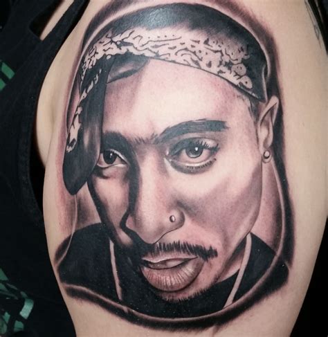 Tattoos by Wacky Tupac rapper black and grey 2pac Tupac Rapper, 2pac, Portrait Tattoo, Black And ...