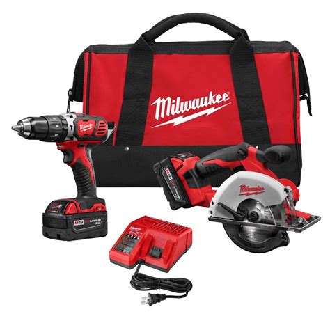 Milwaukee M18 18-Volt Lithium-Ion Cordless Compact Drill/Metal Circular ...