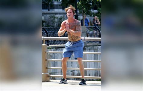 Cameron Douglas Shows Off Tattoos During Shirtless Run In NYC