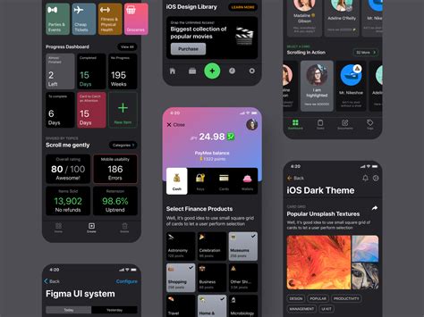 iOS Dark Design Kit For Figma by Roman Kamushken on Dribbble