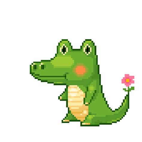 pixel art alligator gif | WiffleGif