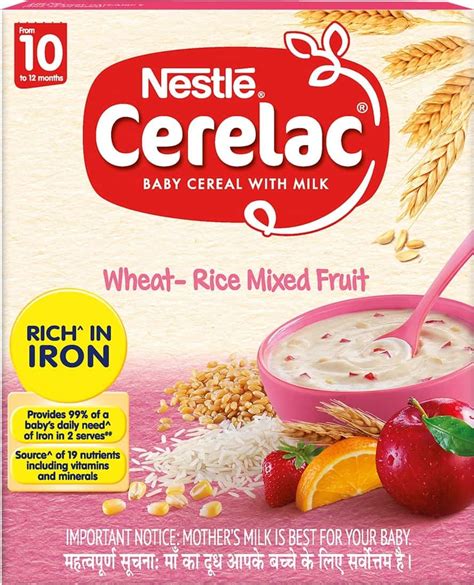 Buy NESTLE CERELAC BABY CEREAL WITH MILK WHEAT-RICE MIXED FRUIT BABY ...