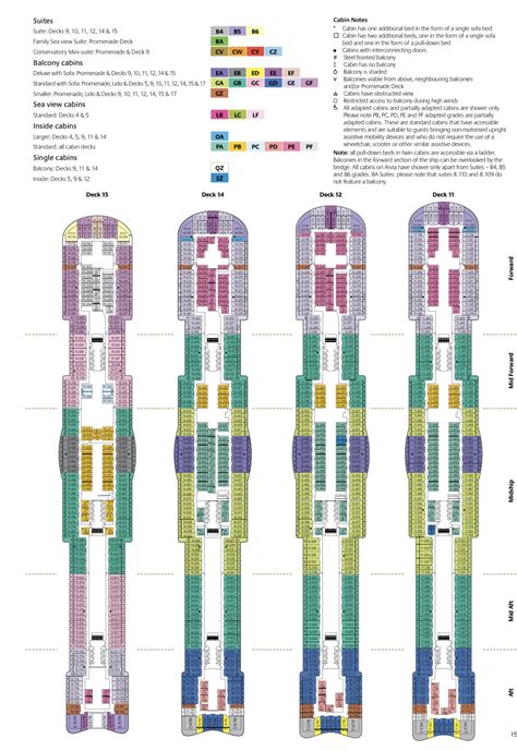 P&O Cruises Arvia Deck Plans - Where’s My Cabin? — Cruise Lowdown