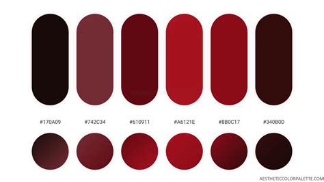 Rose Red Colors - Aesthetic Color Palette