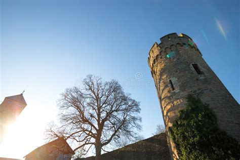 Historic Castle Starkenburg Near Heppenheim Germany Stock Photo - Image ...