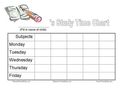 Homework chart and other tools to get homework done