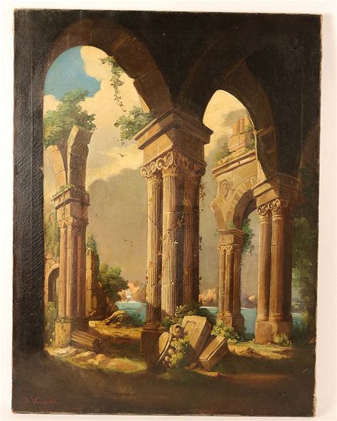 Oil on Canvas, Neoclassical Scene