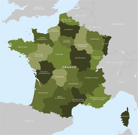 Map Of France With Regions - Best Map of Middle Earth