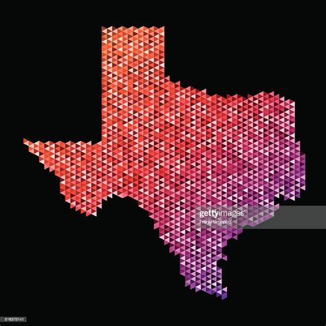 Texas Map Triangle Pattern Orange High-Res Vector Graphic - Getty Images