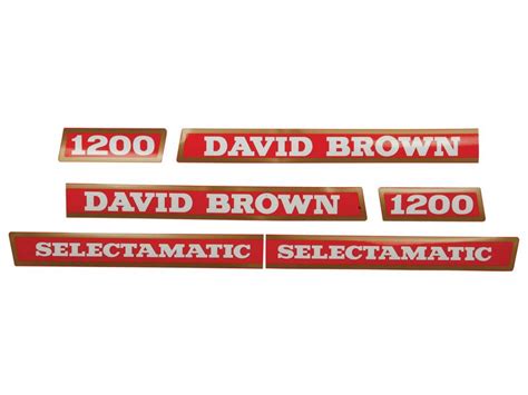 S.63347 Decal Set - David Brown 1200 - Selectamatic for David Brown ...