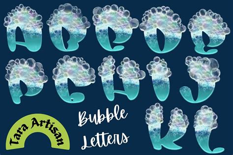 Bubble Letters Graphic by Tara Artisan · Creative Fabrica