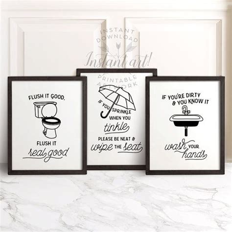 Bathroom Wall Art Free Printable Funny Bathroom Signs