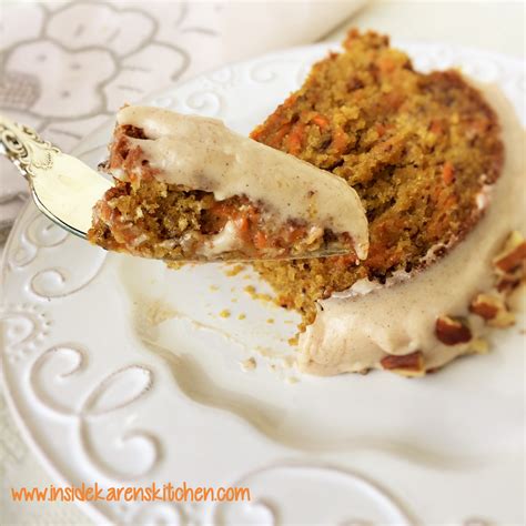 Carrot Banana Cake with Cinnamon Cream Cheese Frosting | Inside Karen's Kitchen