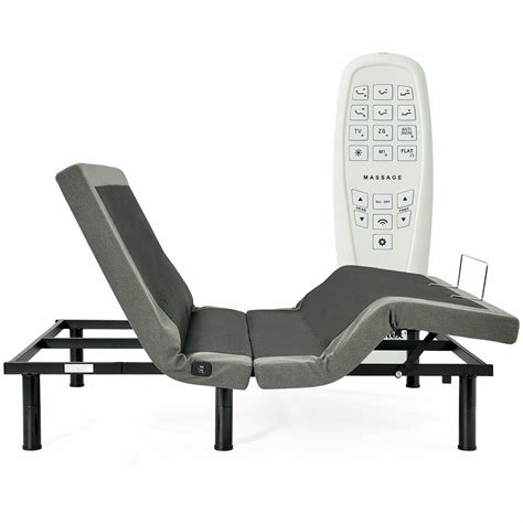 Costway Adjustable Massage Bed Base Upholstered Wireless Remote USB Ports Queen - Walmart.com