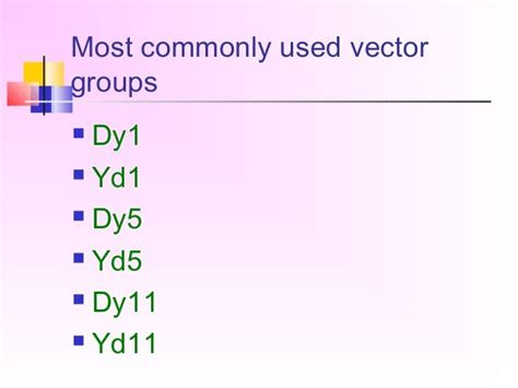 Understanding transformer vector group