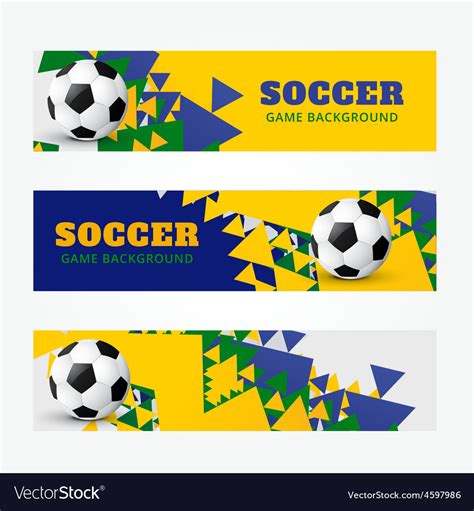 Football banners set Royalty Free Vector Image