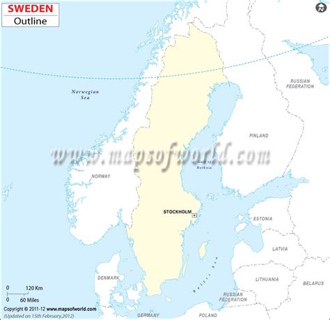 Sweden Map Outline | Blank Map of Sweden