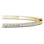 2 Carat Yellow Gold Diamond Bangle Bracelet