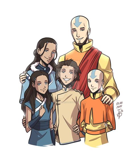 Gaang family (Aang and Katara) by JustDreamer22 on DeviantArt Avatar Airbender, Avatar Aang ...