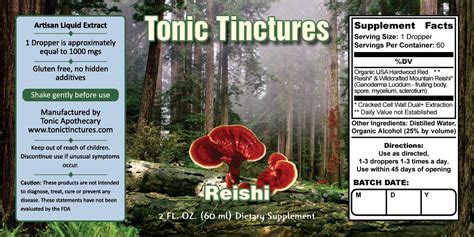 Reishi Mushroom Benefits Supplement Uses by Tonic Tinctures