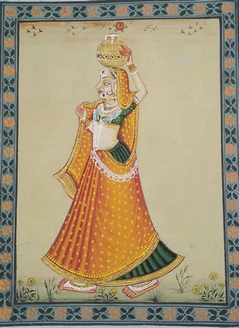 Panihari #2 - Rajasthan miniature painting (9' x 12") | International ...