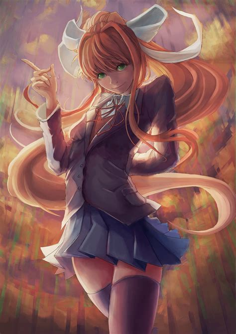 [Found Fanart] My eyes are up here. : r/DDLC