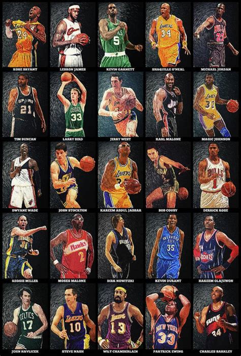 Nba Legends – Poster | Canvas Wall Art Print Poster - Canvas Wall Art Decor