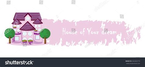 Cartoon Background Cute House Stock Vector (Royalty Free) 202265773 | Shutterstock