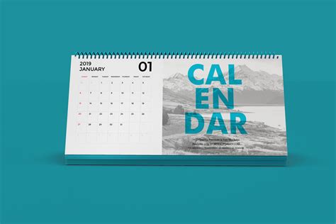 Spiral Desk Calendar Mockup - 4K - Mockupdaddy